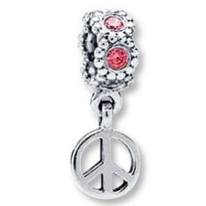 Pandora peace sign dangle charm